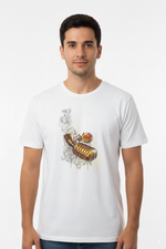 Retro Mic Smoke Regular Tee - Beige