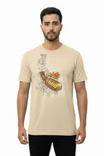 Retro Mic Smoke Regular Tee - Beige