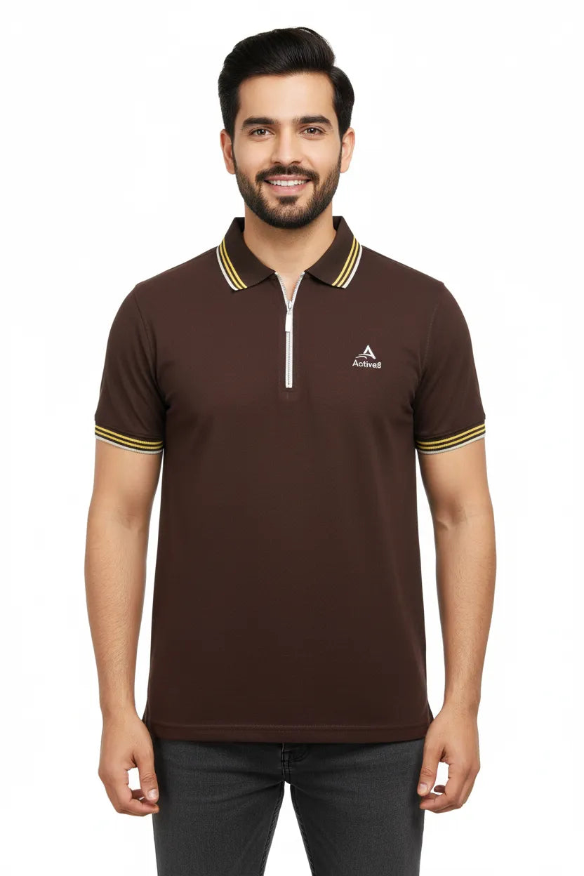 Urban Zipper Polo – Green