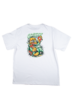 Goscoot Scooter Rider Graphic Tee – White Cotton Lycra
