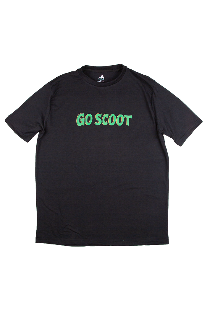 Goscoot Scooter Rider Graphic Tee – White Cotton Lycra