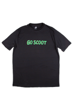 Goscoot Scooter Rider Graphic Tee – White Cotton Lycra