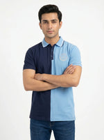 Active8 DualTone Classic Polo – Navy Blue - light Blue