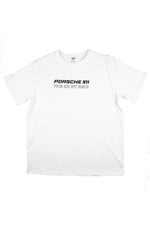 Porsche 911 GT3 RS Graphic Tee – Beige Oversized T-Shirt