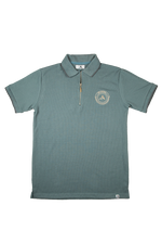 Glacier Teal Zip Polo