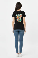 Women's Goscoot Scooter Rider Graphic Tee – Black