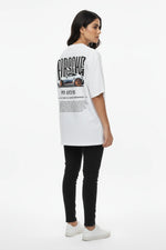 Porsche 911 GT3 RS Women's Graphic Tee – White Oversized T-Shirt