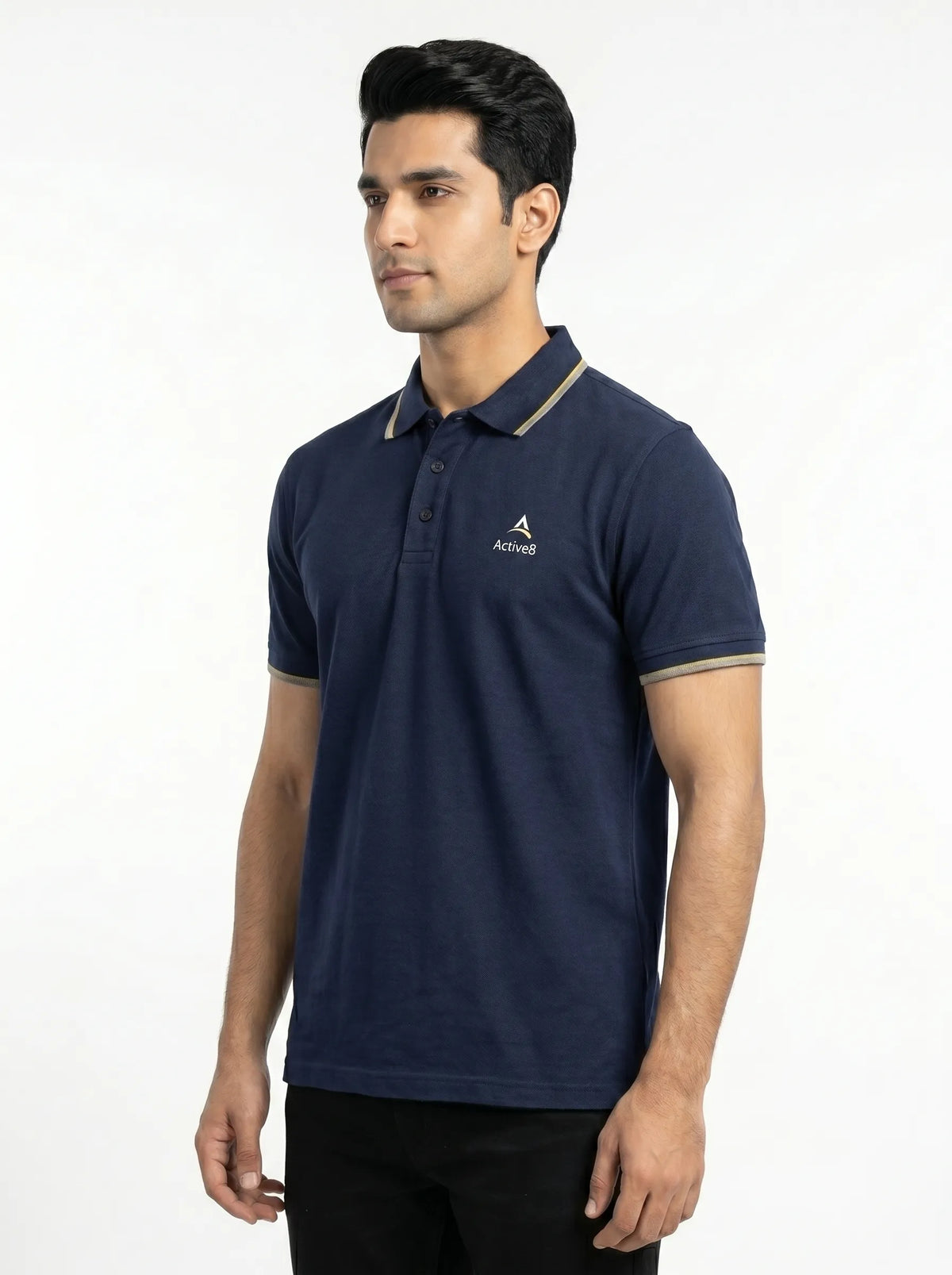 Urban Button Polo – Navy Blue