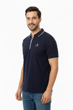 Urban Zipper Polo – Navy Blue