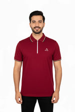 Urban Zipper Polo – Bold Red