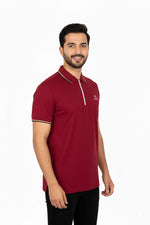 Urban Zipper Polo – Bold Red