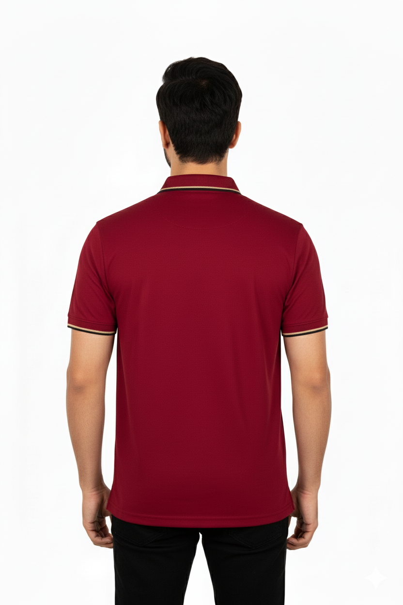Urban Zipper Polo – Bold Red