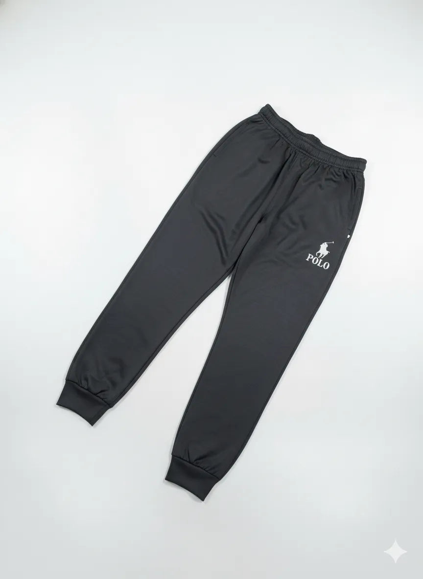 Men’s Black & Charcoal Grey Polo Tracksuit 🖤 – Hoodie & Jogger Set