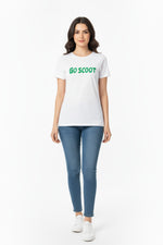 Women's Goscoot Scooter Rider Graphic Tee – White