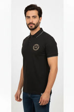 Shadow Black Crest Polo