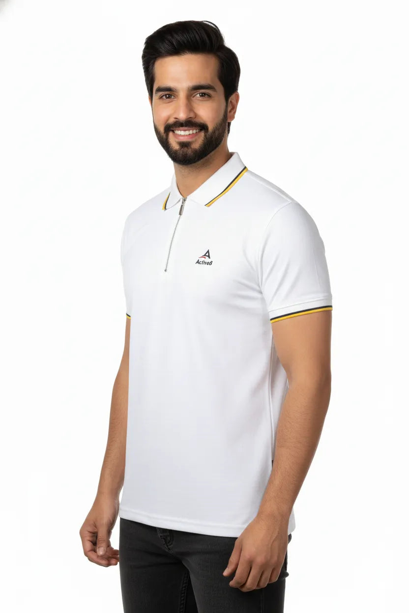 Urban Zipper Polo – Black