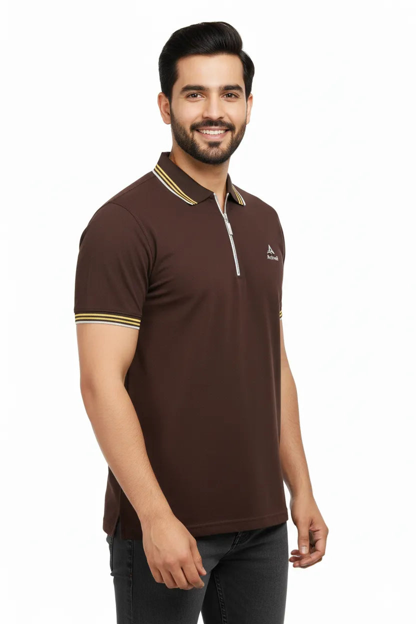 Urban Zipper Polo – Black