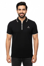 Urban Zipper Polo – Black