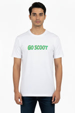 Goscoot Scooter Rider Graphic Tee – White Cotton Lycra