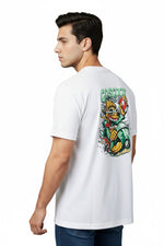 Goscoot Scooter Rider Graphic Tee – White Cotton Lycra
