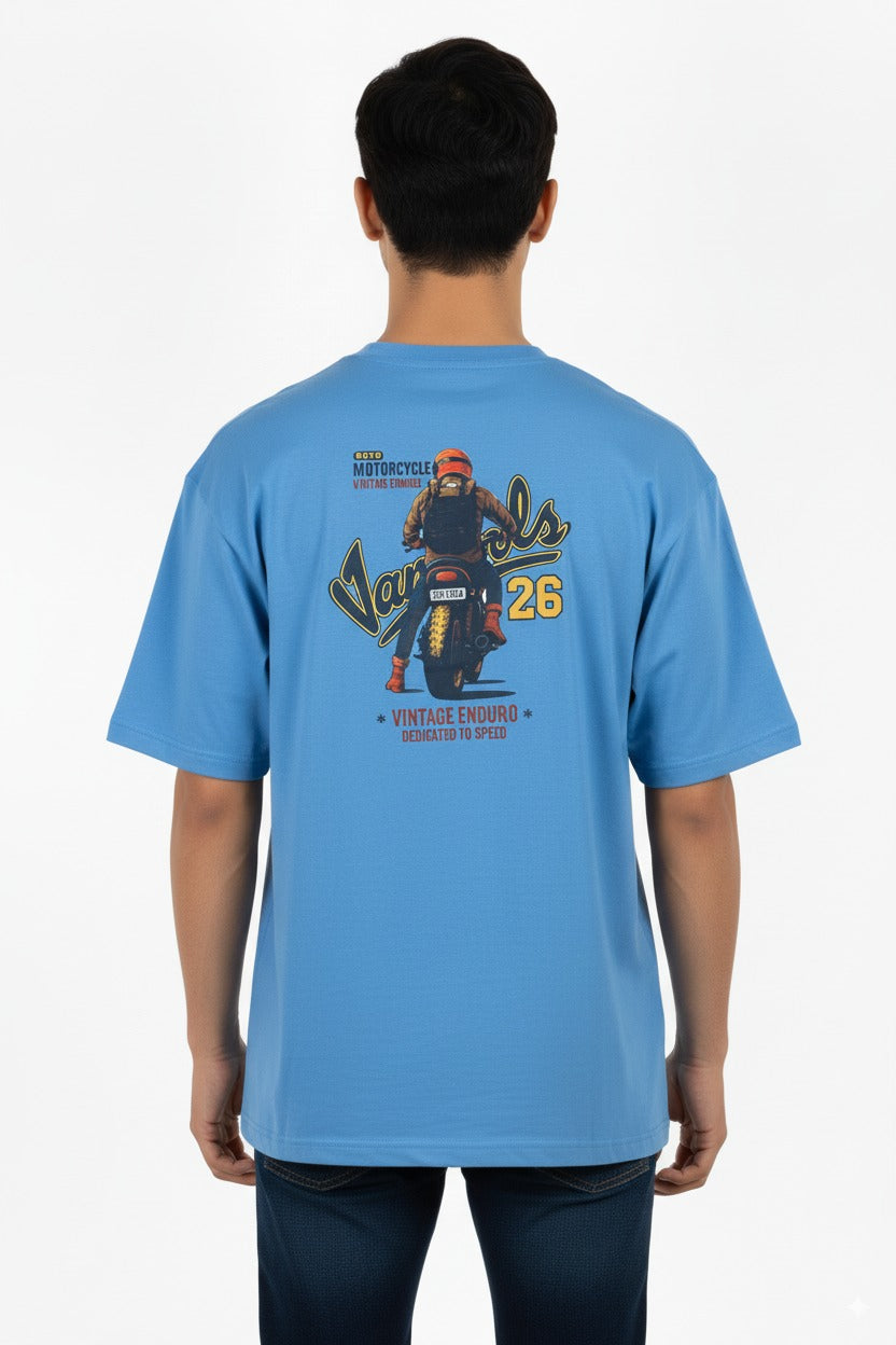Vintage Enduro 89 Graphic Tee - Blue