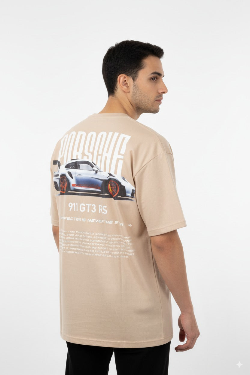 Porsche 911 GT3 RS Graphic Tee – Black Oversized T-Shirt