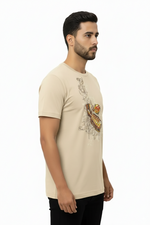 Retro Mic Smoke Regular Tee - Beige