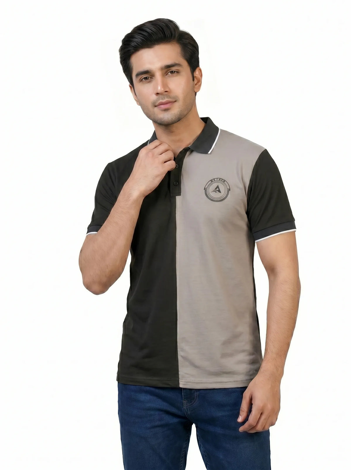 Active8 DualTone Classic Polo – Green & Beige