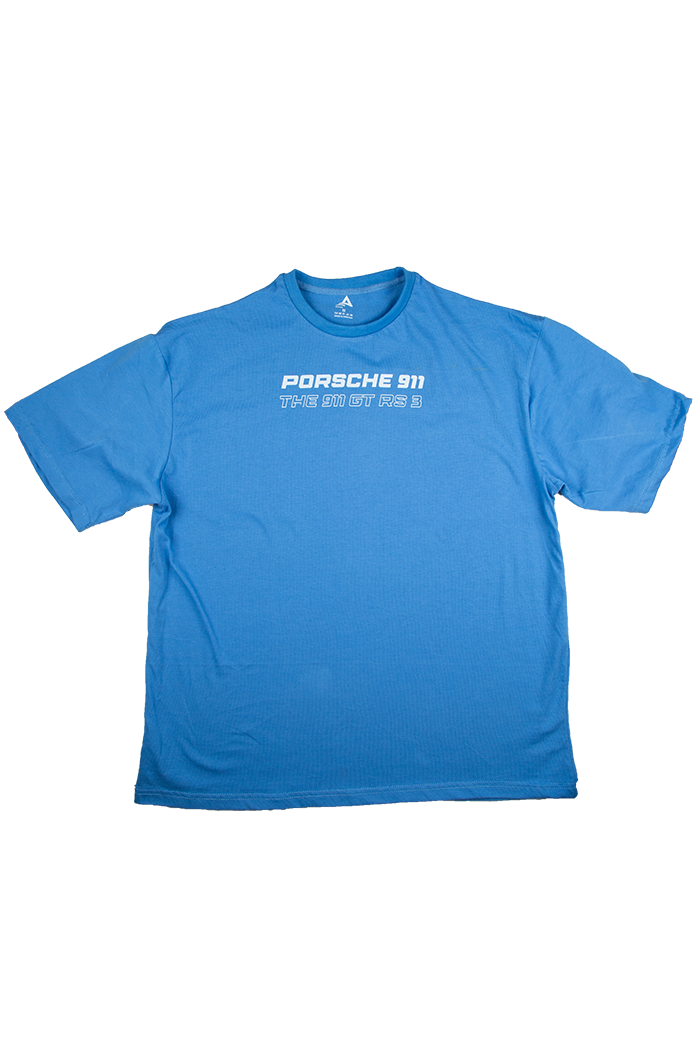 Porsche 911 GT3 RS Graphic Tee – Blue Oversized T-Shirt