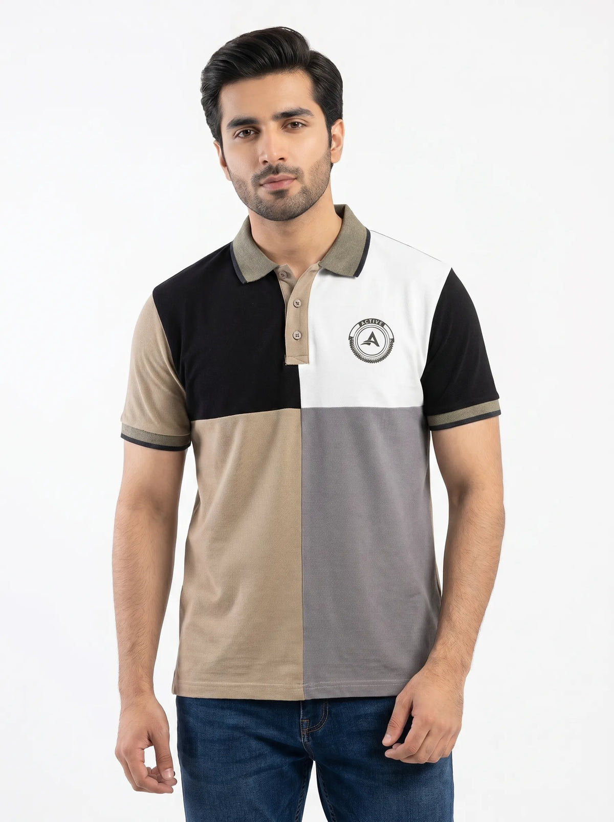 Active8 QuadTone Cotton Pique Polo