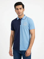 Active8 DualTone Classic Polo – Navy Blue - light Blue