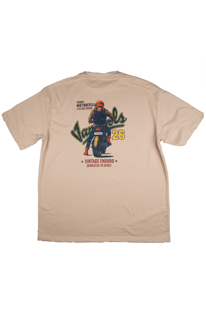 Vintage Enduro 89 Graphic Tee - Beige
